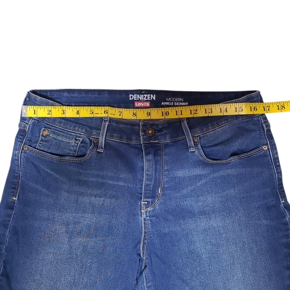 Denizen from Levi's Modern Ankle Skinny Jeans Dark Wash Size 14 - Picture 7 of 11